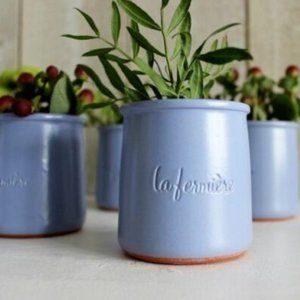 La Fermiére French Glazed Terracotta Pots set of 6
